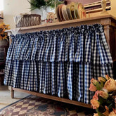 Farmhouse Gingham Cupboard Curtain